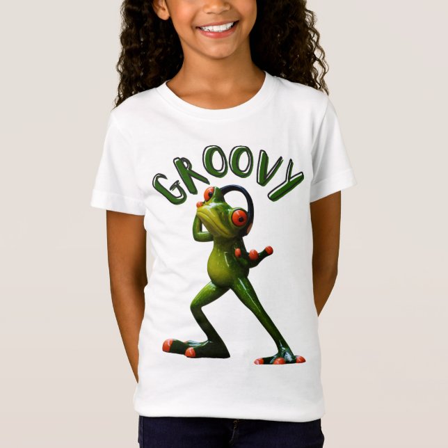 Groovy Green Frog T-Shirt (Vorderseite)