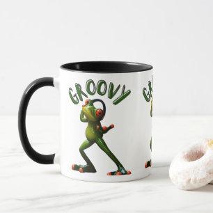 Groovy Green Frog Tasse