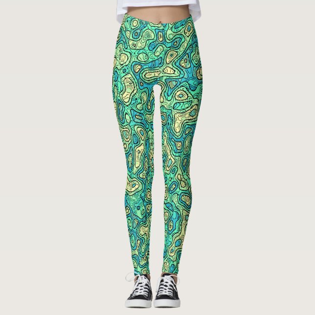 Groovy Green Leggings (Vorderseite)