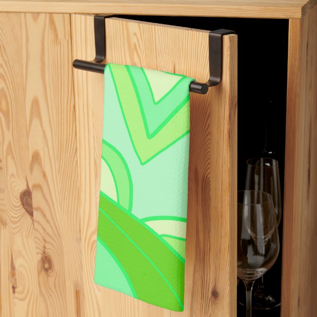 Groovy Greens Geschirrtuch (Drittel gefaltet)