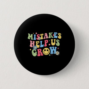Groovy Growth Mindset Positive Retro Lehrer Byck Button