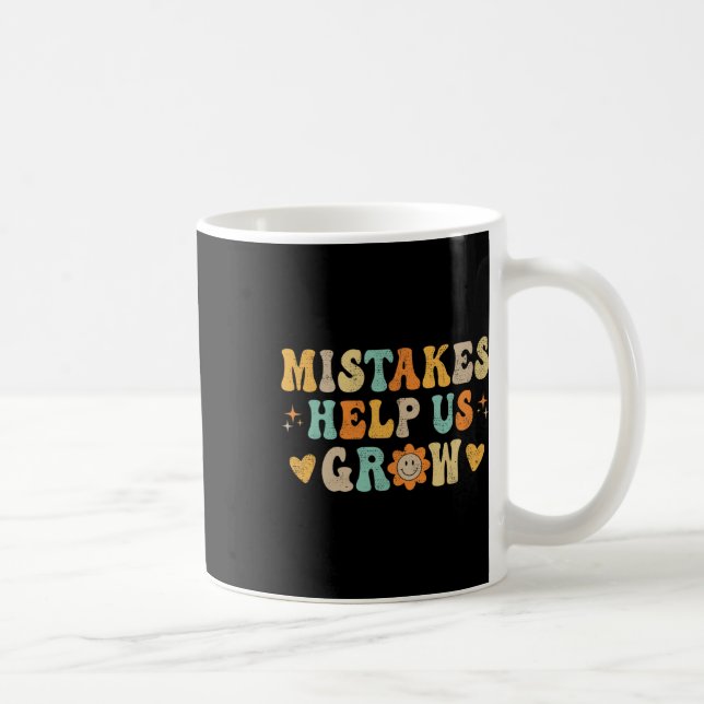 Groovy Growth Mindset Positive Retro Lehrer Byck Kaffeetasse (Rechts)