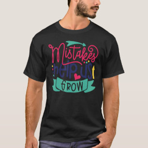 Groovy Growth Mindset Positive Retro-Lehrer zurück T-Shirt