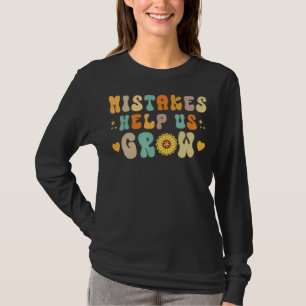 Groovy Growth Mindset Positive Retro-Lehrer zurück T-Shirt