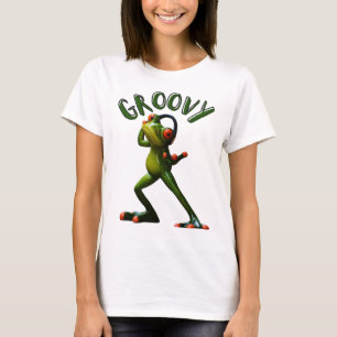 Groovy Grüner Frosch T-Shirt