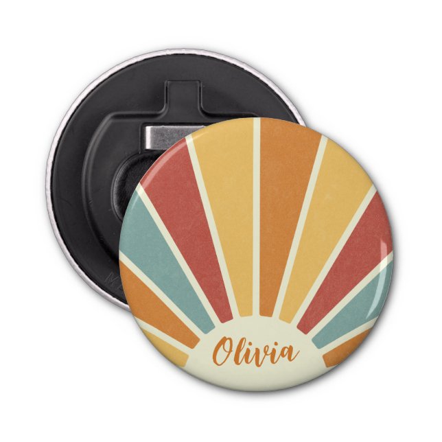 Groovy Grunge Retro-Design Flaschenöffner (Vorderseite)