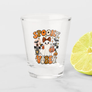 Groovy Gruselige Stimmung Süßer Geist Halloween Schnapsglas