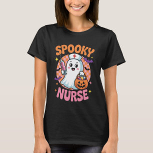 Groovy Gruselkrankenschwester Lustiger Geist Hallo T-Shirt