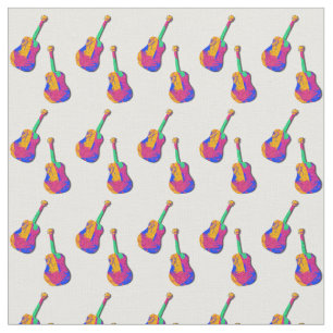 Groovy Guitar Pattern Stoff