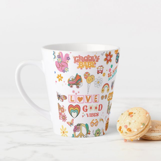 GROOVY GUOD VIBES LATTE TASSE (Beispiel)