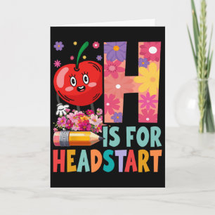 Groovy H ist für Headstart Lustige Rückkehr zur Sc Karte