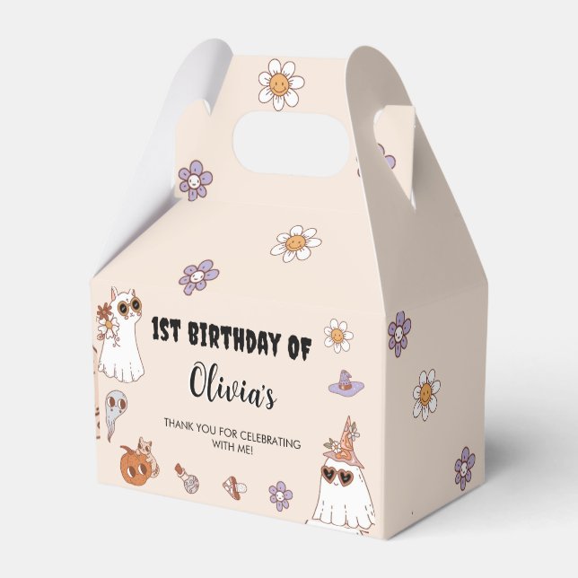 Groovy Halloween Geburtstagsparty Geschenkschachtel (Vorderseite)