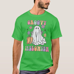 Groovy Halloween Ghost 60er 70er Costume Groovy Sp T-Shirt