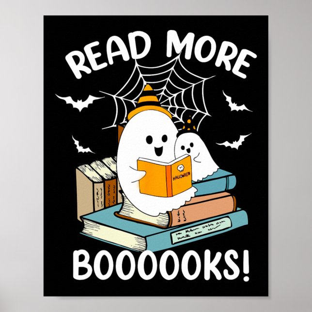 Groovy Halloween Ghost Mehr Bücher Libraria Poster (Vorne)
