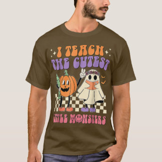 Groovy Halloween lehrt das Niedliche kleine Monste T-Shirt