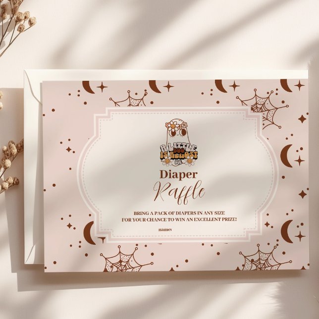 Groovy Halloween Little Boo Baby Raffle Diapper Begleitkarte (Von Creator hochgeladen)