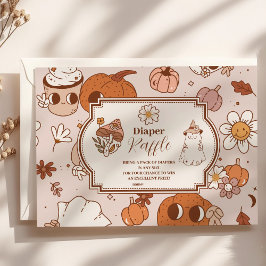 Groovy Halloween Little Boo Baby Raffle Diapper Begleitkarte