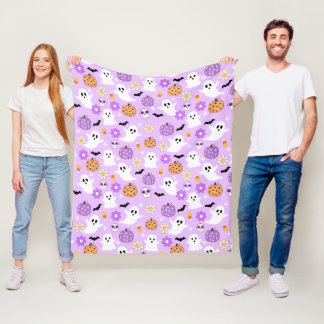 Groovy Halloween Retro Spooky Design Fleecedecke