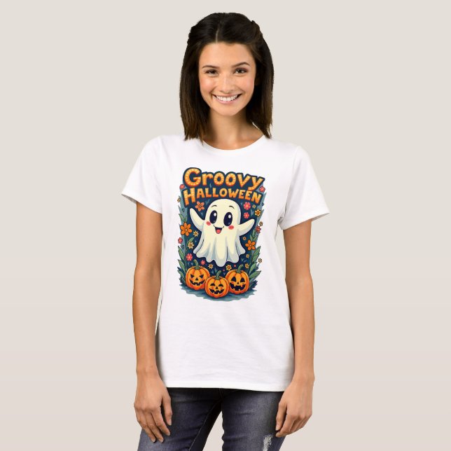Groovy Halloween T-Shirt (Vorne ganz)