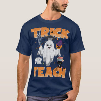 Groovy Halloween Trick oder lehren Spooky Lehrer T-Shirt