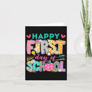 Groovy Happy ersten Tag der Schule zurück zur Schu Karte
