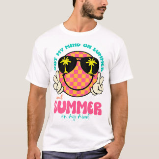 Groovy Happy Face Summer Vibes Got meine Gedanken T-Shirt