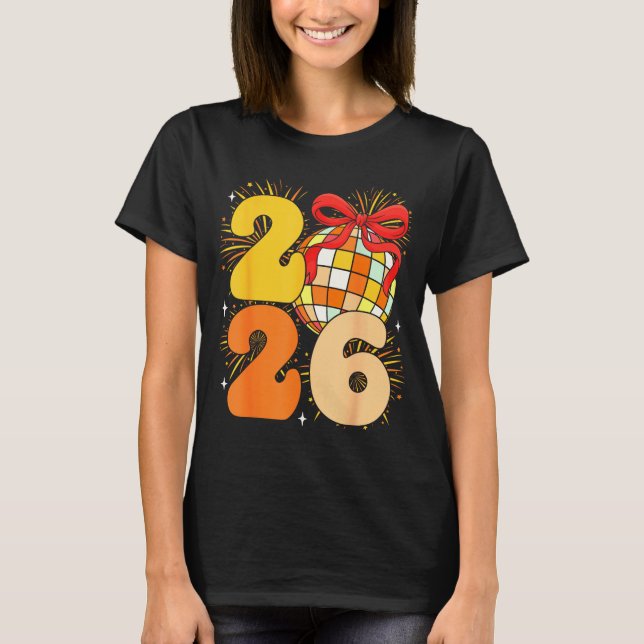 Groovy Happy New Year 2026 New Years Eve Party Men T-Shirt (Vorderseite)