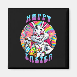 Groovy Happy Osterhase raucht Gras Lustig Magnet
