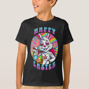 Groovy Happy Osterhase raucht Gras Lustig T-Shirt