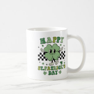 Groovy Happy St Patricks Day Shamrock Klee für W Kaffeetasse