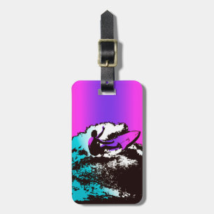 Groovy Hawaiian Surfer 1960er Jahre Retro Graphic Gepäckanhänger