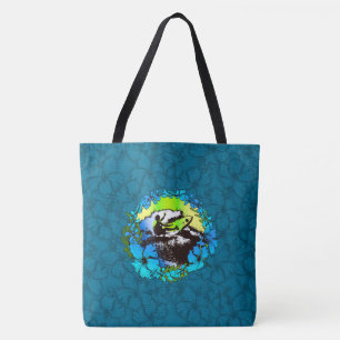 Groovy Hawaiian Surfer 1960er Retro Beach Bag