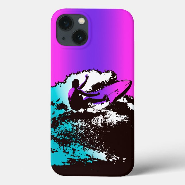 Groovy Hawaiian Surfer 1960er Retro Graphic Case-Mate iPhone Hülle (Rückseite)