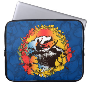 Groovy Hawaiian Surfer 1960er Retro Neoprenanzug-T Laptopschutzhülle