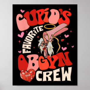 Groovy Heart Disco Cupids Lieblings Obgyn Crew Val Poster