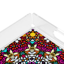Groovy Heavenly Flower Power Acryl Tablett