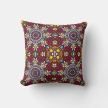 Groovy Heavenly Flower Power Throw Pillow