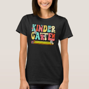 Groovy Hello Kindergarten Stimmung Retro Lehrer Rü T-Shirt