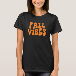 Groovy Herbstgefühle Retro Glücklicher Herbst Euch T-Shirt