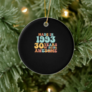 Groovy Hergestellt 1993 30 Jahre großartig Keramik Ornament