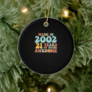 Groovy, hergestellt im Jahr 2002, 21 Jahre großart Keramik Ornament