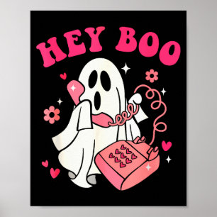 Groovy Hey Boo Süßer Geist Lustiger Halloween Herr Poster
