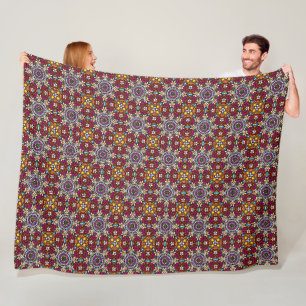 Groovy Himmlische Blumenkraft Fleecedecke