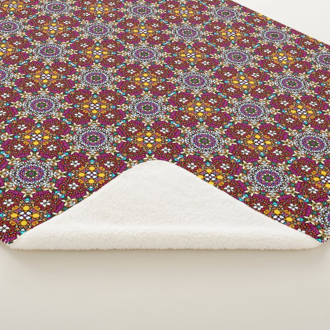 Groovy Himmlische Blumenkraft Sherpadecke (3/4)