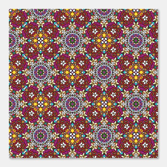 Groovy Himmlische Blumenkraft Tapete (Vorderseite)