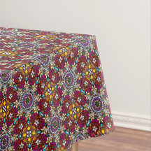 Groovy Himmlische Blumenkraft-Tischdecke