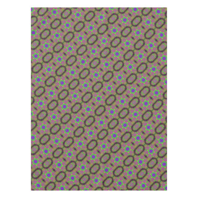 Groovy Hippie-Blume/Stars Tischdecke (Vorderseite)