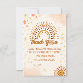 Groovy Hippie Bright & Stylish Geburtstag Vielen D Dankeskarte