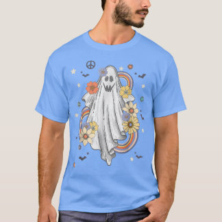 Groovy Hippie Decorations Blumenghost Halloween T-Shirt