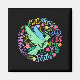 Groovy Hippie Frieden Hoffnung Liebe Frieden Vogel Magnet